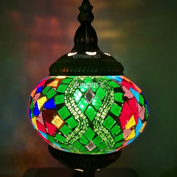 Handmade Turkish Mosaic Glass Pendant Light