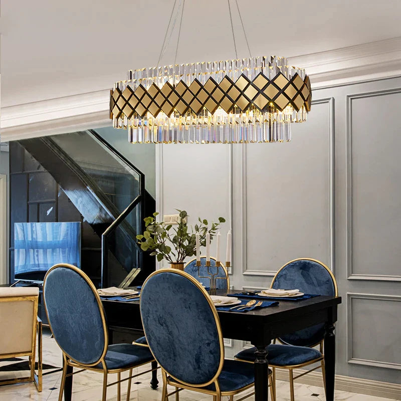 Art Deco Crystal Chandelier
