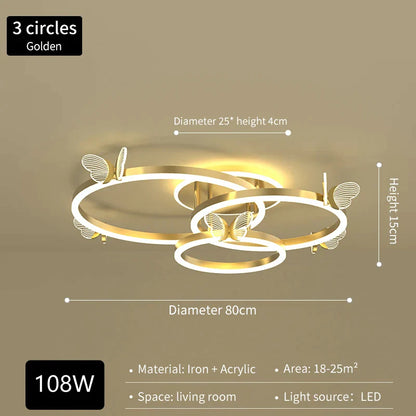 DecorBites™ Luxe Butterfly LED Ceiling Lamp: Modern, Bright & Elegant Atmosphere