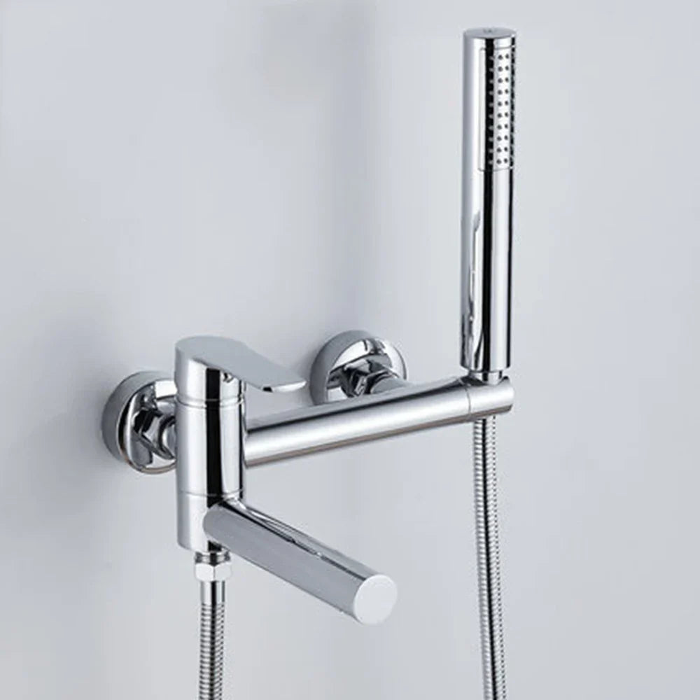 Gold Swivel Tub Faucet Set
