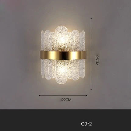 Gold LED Dining Chandelier Frosted Glass 80cm
