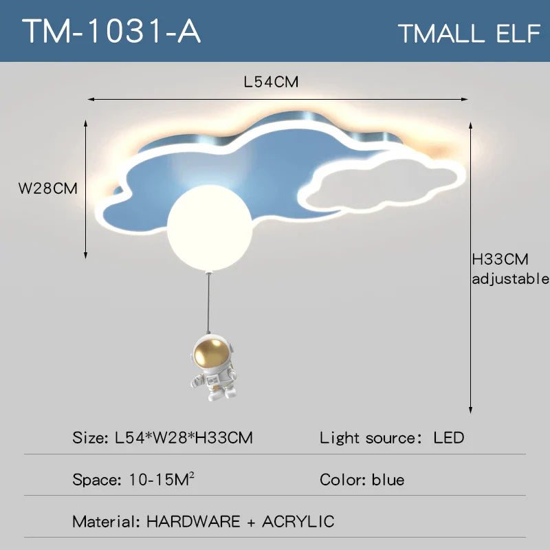Astronaut Airplane Ceiling Lamp