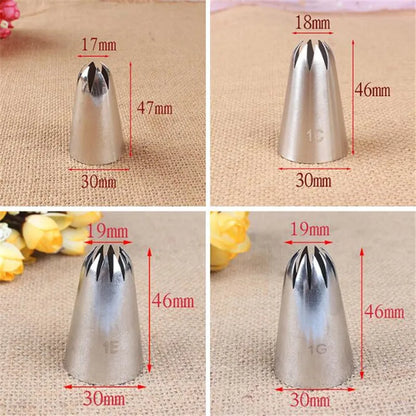 DecorBites™ Large Stainless Steel Pastry Tips Set for Cake Decorating and Baking