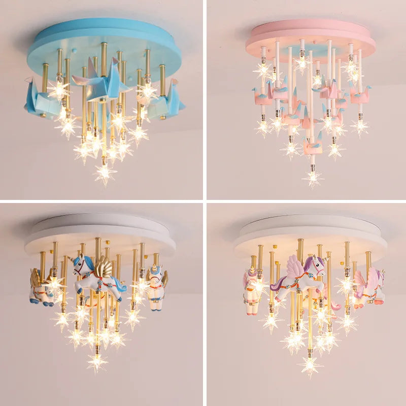 Resin Horse Ceiling Light