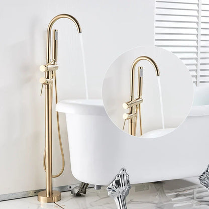 DecorBites™ Gold Tub Sink Faucet with Handshower