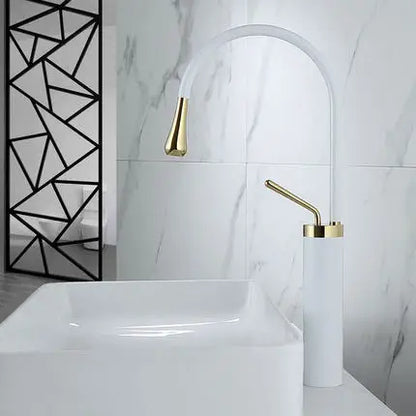 DecorBites™ Gun Grey Brass Basin Faucet Hot Cold Kitchen Sink Water Crane Swivel