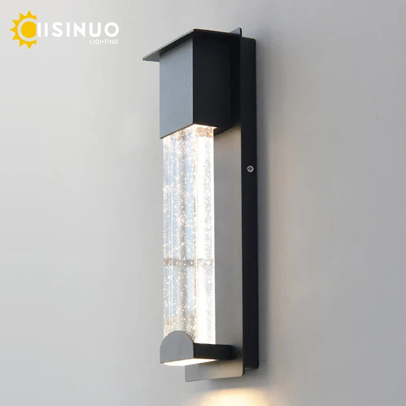 DecorBites™ Crystal Outdoor LED Wall Light with PIR Motion Sensor, IP65 Waterproof Sconce Luminare