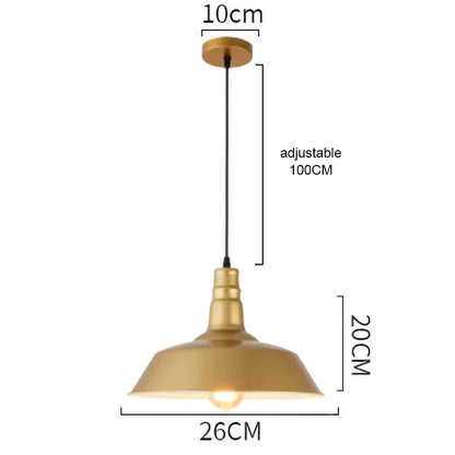 DecorBites™ Gold Wrought Iron Chandelier Pendant Light, E27 LED, Nordic Retro Style