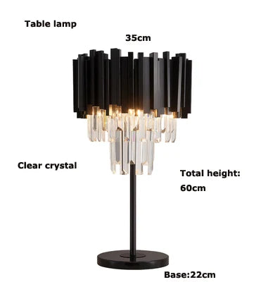 DecorBites™ Crystal Marble LED Floor Lamp - Art Deco Golden Black Stainless Steel