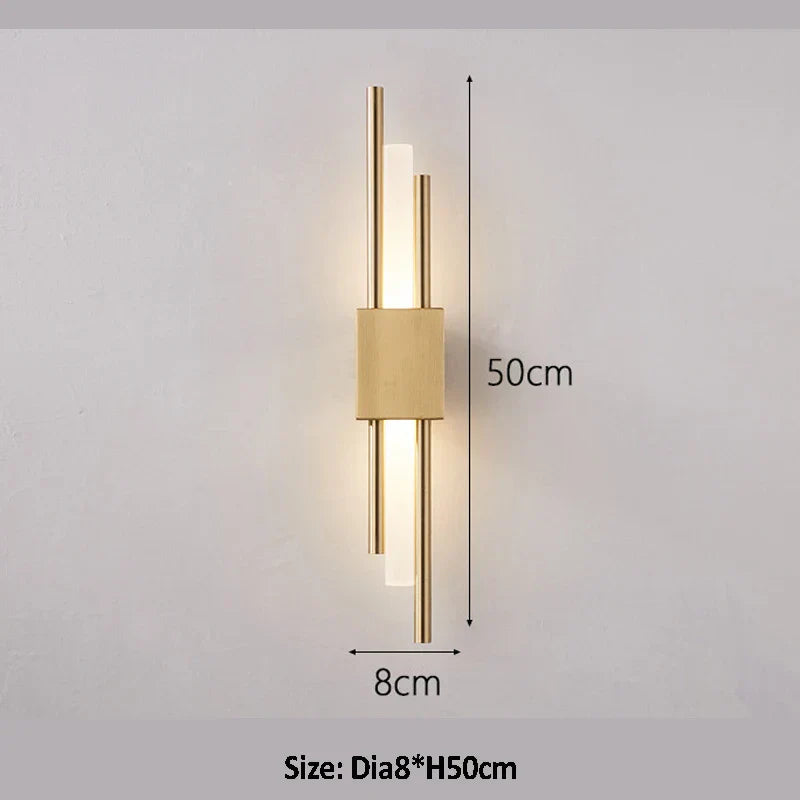 DecorBites™ Golden LED Wall Lamp for Elegant Home and Hotel Lighting
