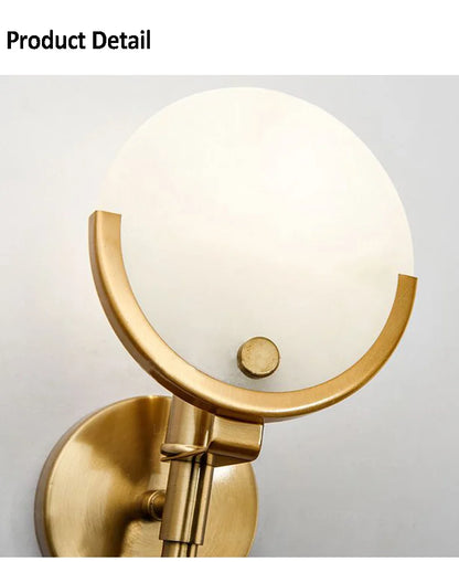 DecorBites™ Creative Marble Wall Lamp: New Nordic Minimalist Light Luxury for Living Room, Bedroom, Aisle.