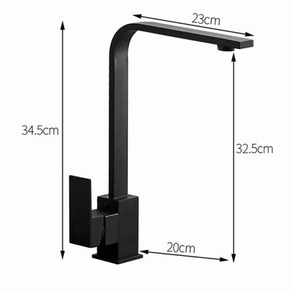 DecorBites™ Kitchen Faucet: Chrome/Gold 360° Rotation Mixer Tap, Deck Mounted Utility Sink