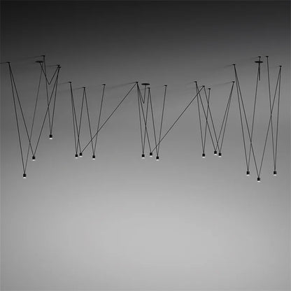 DecorBites™ Geometric LED Wire Pendant Chandelier - Industrial Home Decor Spider Lamp