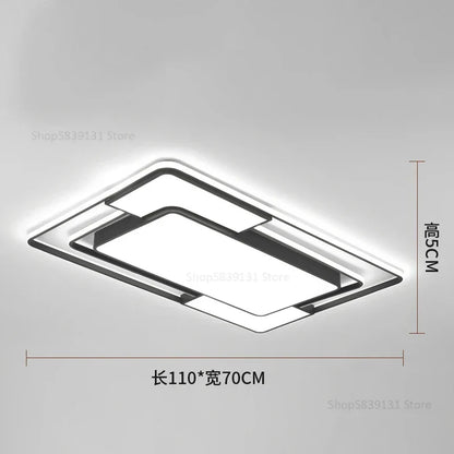DecorBites™ Geometry LED Ceiling Light: Modern Nordic Light Luxury for Living Room Decor
