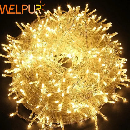 DecorBites™ LED Fairy Strings Light 220V Outdoor Waterproof Garland for Christmas Party Wedding Birthday