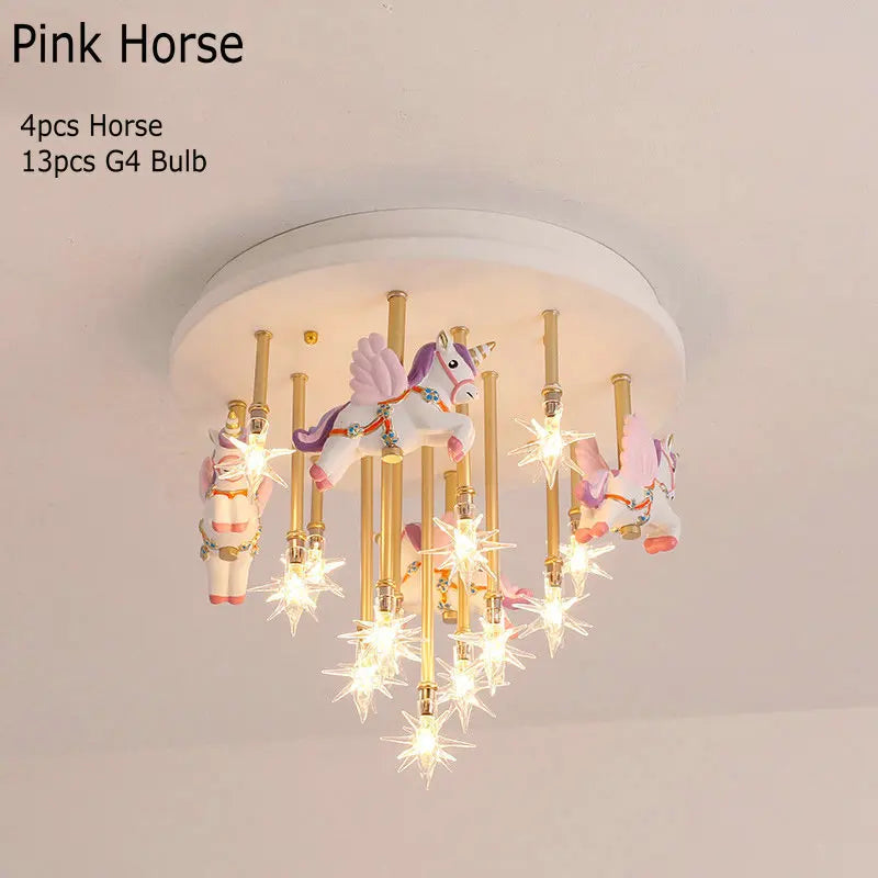 Resin Horse Ceiling Light