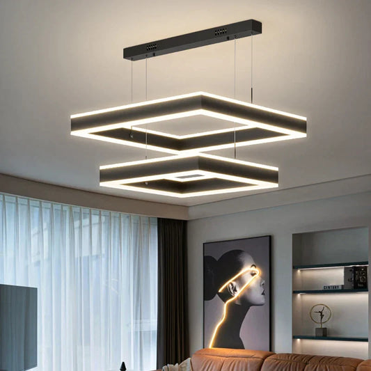DecorBites™ Large Chandelier: Nordic Loft Staircase Pendant Light