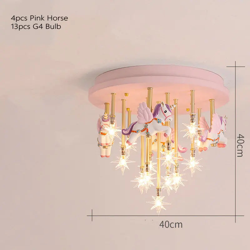 Resin Horse Ceiling Light