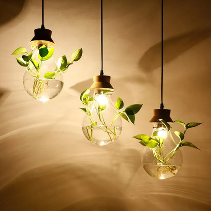 DecorBites™ Botanical Glass Bottle Pendant Light for Home and Commercial Spaces