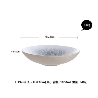 DecorBites™ Ceramic Dinner Plate Set - Stone Inspired Design