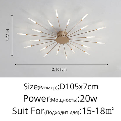DecorBites™ LED Acrylic Ceiling Light Fixture for Bedroom Hall Living Room Kids, Modern Luster
