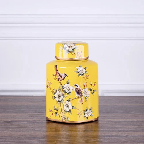 DecorBites™ Country Ceramic Vase: Floral Home Decor Jar for Living Room & Dining Table