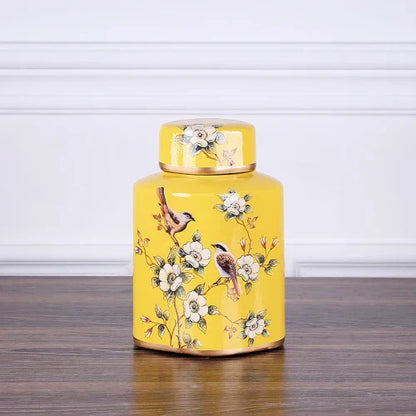 DecorBites™ Country Ceramic Vase: Floral Home Decor Jar for Living Room & Dining Table