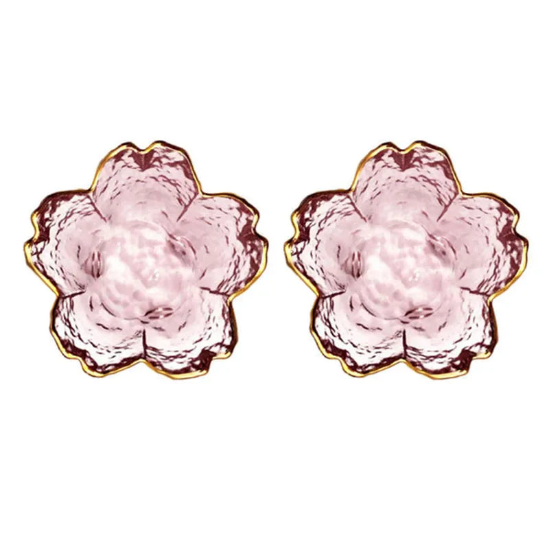 Glass Gold Rim Plates