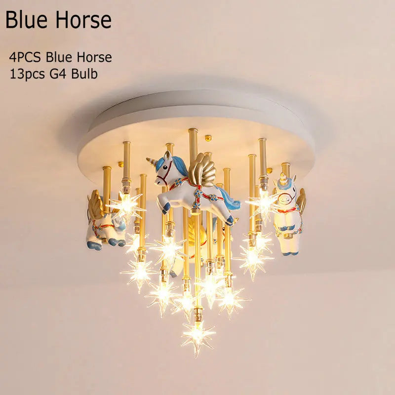 Resin Horse Ceiling Light