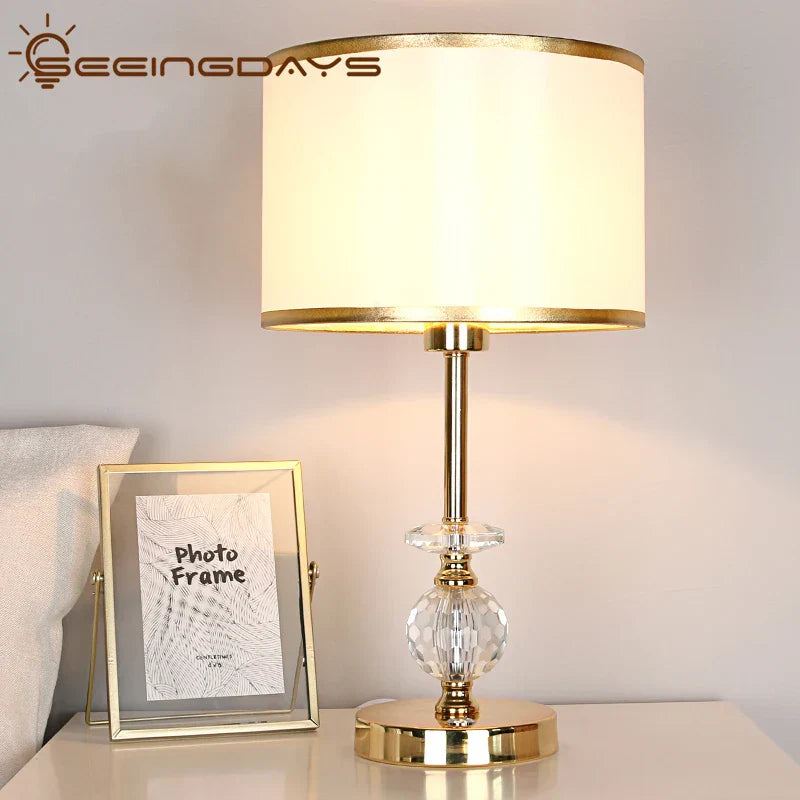 DecorBites™ Crystal Ball Table Lamp | Modern European Design