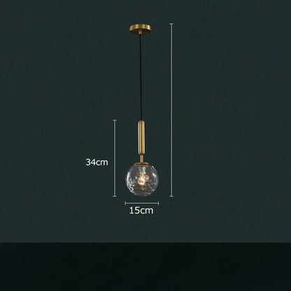 DecorBites™ Glass Planet Pendant Light: Modern LED Nordic Hanging Lamp for Living Bedroom Susp...