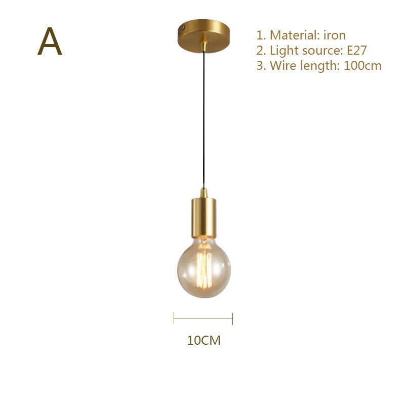 Gold LED Chandelier For Bedroom Or Study