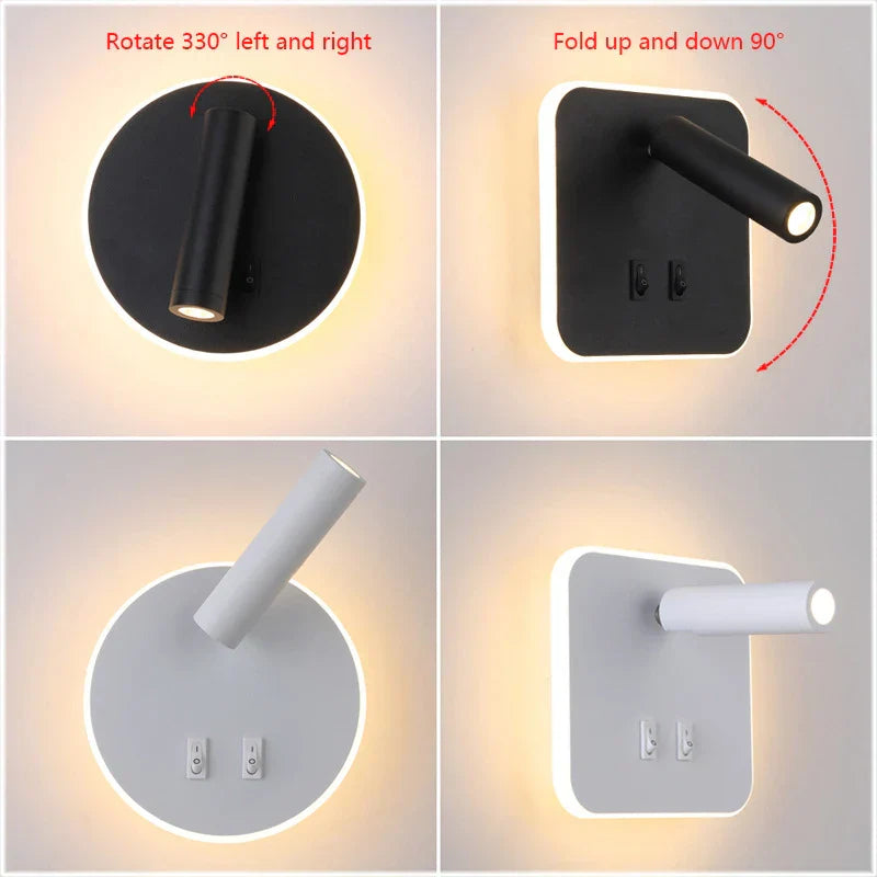 DecorBites™ LED Wall Lamp: 3W Spot 7W Backlight Sconce for Home Bedroom Lighting