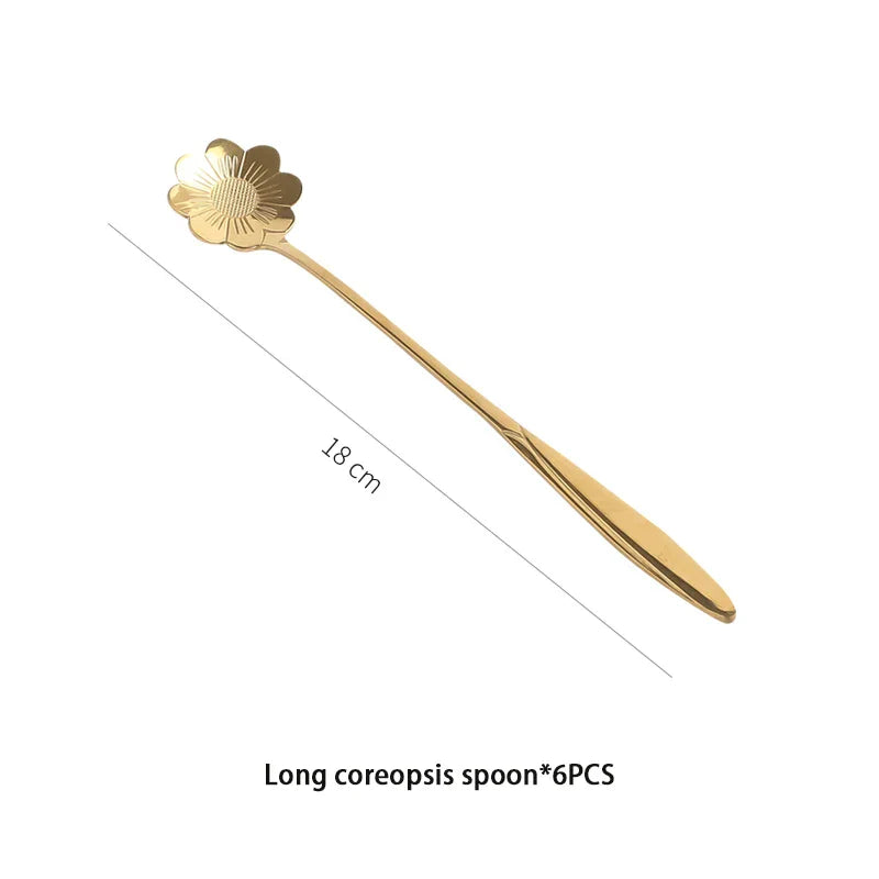 Gold Stainless Teaspoon Set