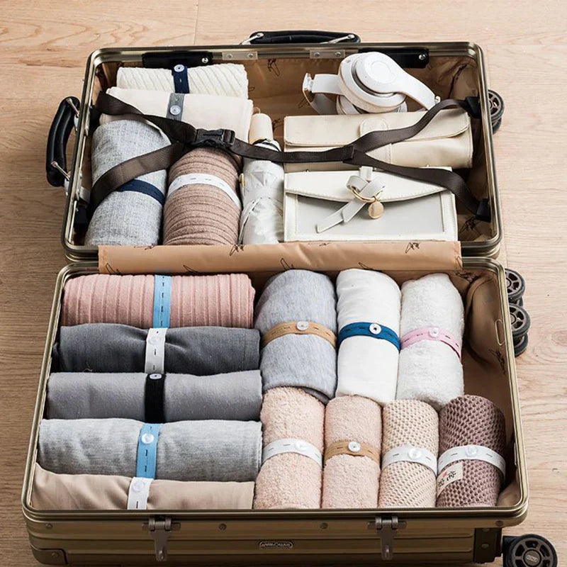 DecorBites™ Elastic Band Clothes Folding Storage Bags for Scarves, Shirts, Pants