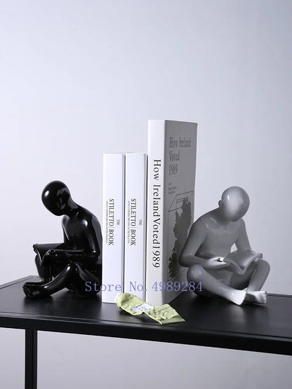 DecorBites™ Creative Ceramics Sculpture for Modern Desktop Bookcase Decor and Home Craft Decoration