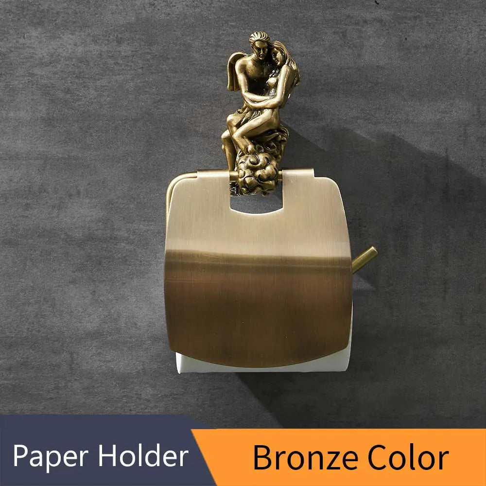 DecorBites™ Bronze Toilet Paper Holder Classic Design Rustproof MB-0819B