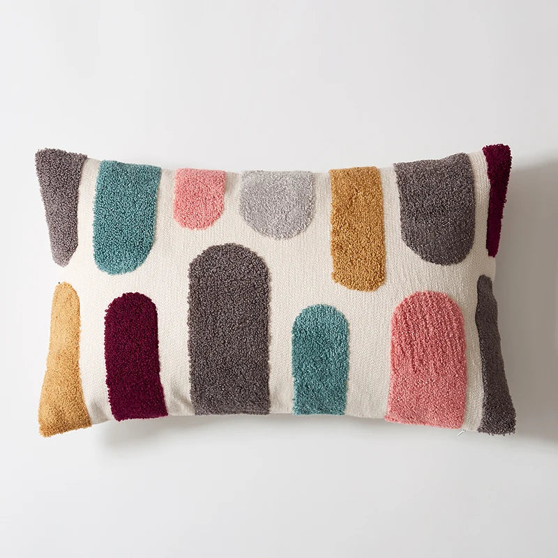 DecorBites™ Embroidered Floral Dot Pillow Cover for Cozy Home Decor