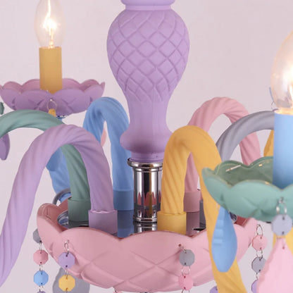 DecorBites™ Crystal Candle Chandelier: Elegant European Design for Bedroom, Restaurant & Children's Room