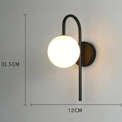 DecorBites™ Glass Gold LED Wall Lamp for Chic Indoor Lighting