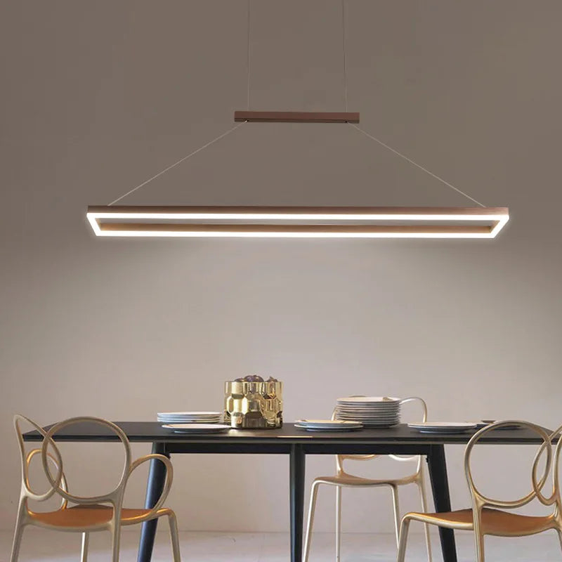 DecorBites™ Gold Aluminum LED Chandelier Acrylic Deco Design for Bedroom Kitchen Island