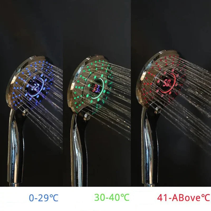 LED Temperature Shower Head