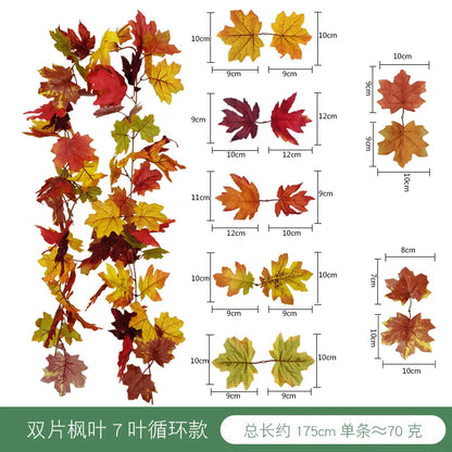 DecorBites™ Harvest Home Décor: Pumpkin, Pine Cone, Maple Leaf, Vine Hanging Decoration