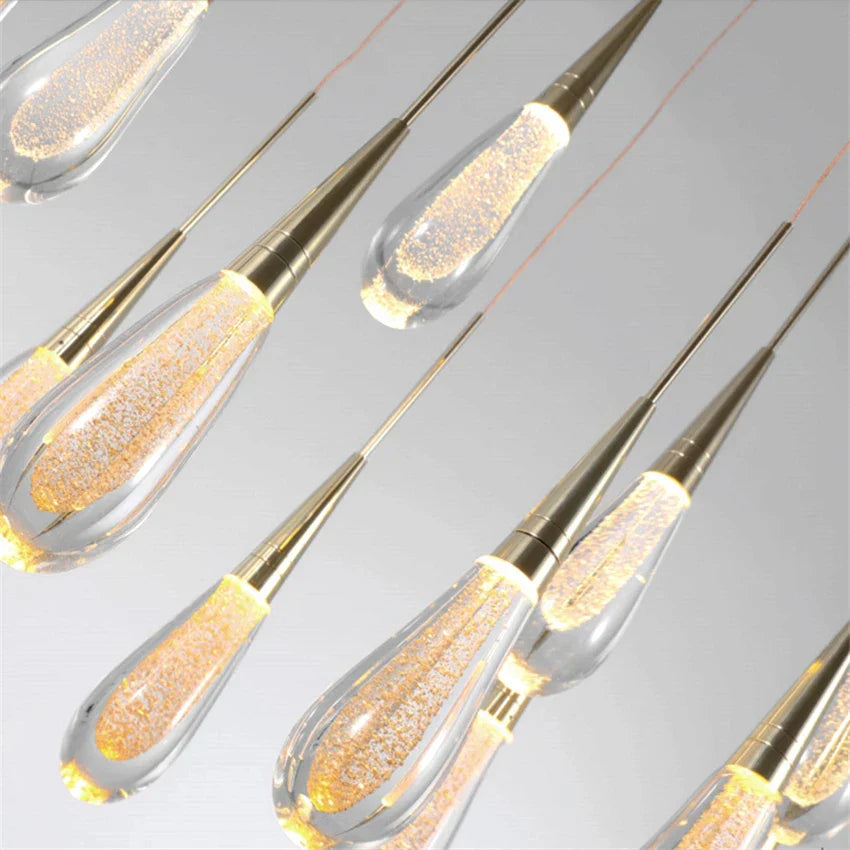 DecorBites™ Crystal Glass LED Pendant Lights for Restaurant, Bar & Staircase