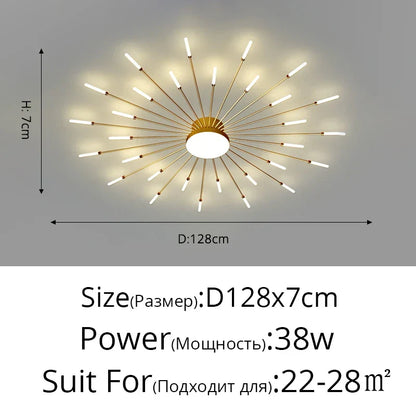 DecorBites™ LED Acrylic Ceiling Light Fixture for Bedroom Hall Living Room Kids, Modern Luster