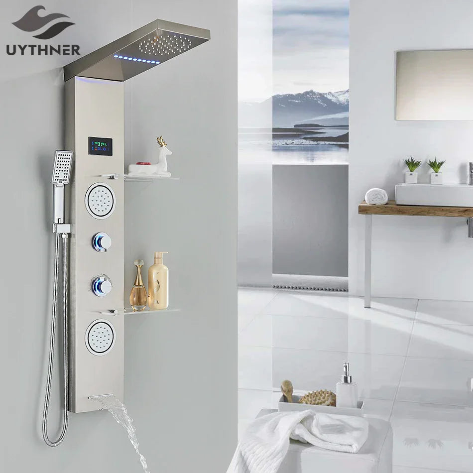 Nickel Shower Panel Set