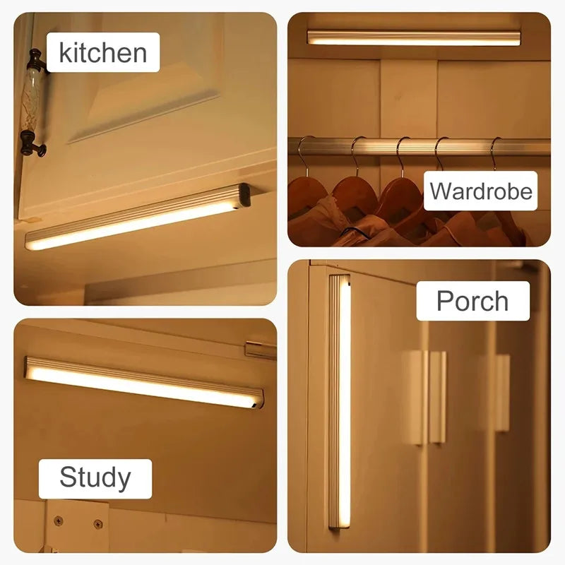 DecorBites™ LED Cabinet Light Wireless Dimming Rechargeable Motion Sensor Wardrobe Night Lamp