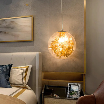 DecorBites™ Glass LED Pendant Lamp: Simple Nordic Lighting Fixture for Bedroom, Kitchen & Living Room
