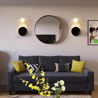 DecorBites™ Golden Ring Wall Sconce: Nordic Bedroom Lighting Fixture for Modern Living Room Decor