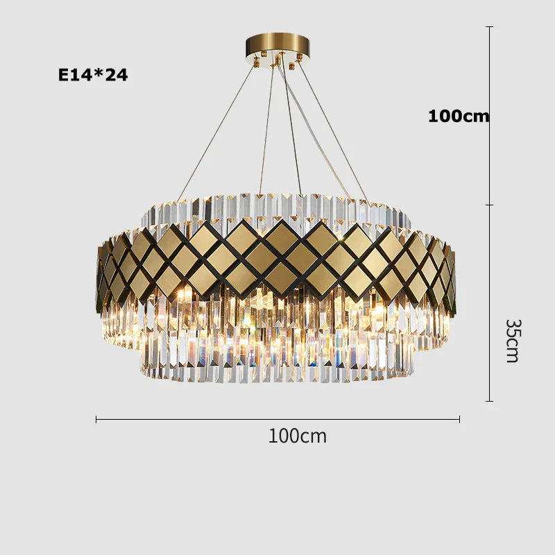 Art Deco Crystal Chandelier